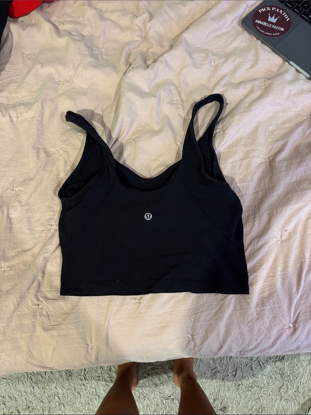 lululemon athletica Black Crop Tank Top - Women's